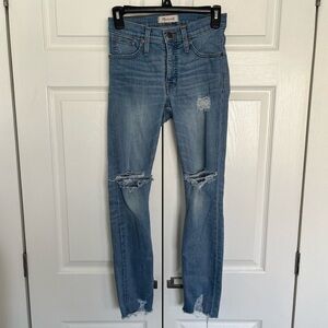Women’s Madewell High Rise Skinny Distressed Jeans Size 24S